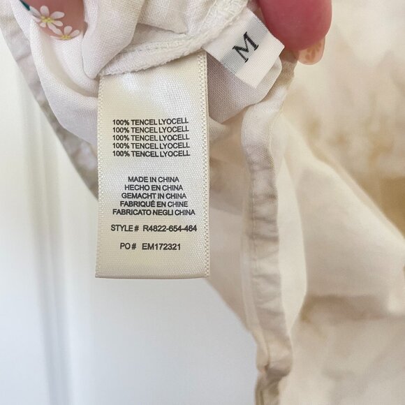 Anthropologie Cloth & Stone Tie-Dye Button Down Shirt – Cream & Brown, Size M - Picture 8 of 8